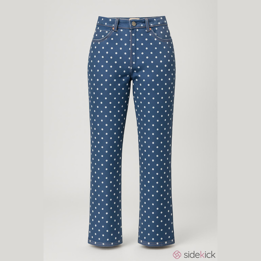 AG Adriano Goldschmied Polka Dot Jeans | Stevie Ankle Slim Straight Leg | Sz 29R